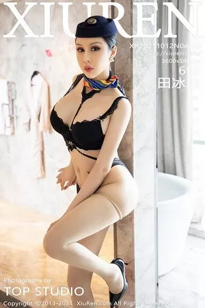 [XiuRen秀人网]No.4050_模特田冰冰三亚旅拍空姐制服主题蕾丝内衣配肉丝裤袜诱惑写真69P