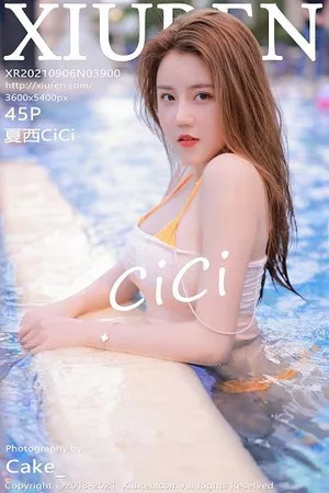 [XiuRen秀人网]No.3900_模特夏西CiCi澳门旅拍泳池性感比基尼秀完美身材湿身诱惑写真45P