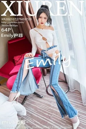 [XiuRen秀人网]No.3720_模特Emily尹菲私房脱牛仔裤露蕾丝吊袜内衣秀完美身材诱惑写真64P