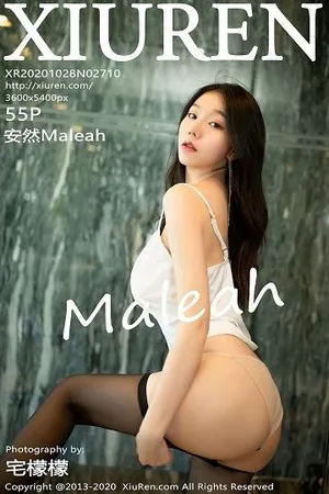[XiuRen秀人网]No.2710_嫩模安然Maleah私人秘书主题白色吊带内衣配黑丝裤袜诱惑写真55P