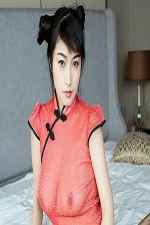 [XiuRen秀人网]No.732_嫩模盼盼已鸠猩红色透明旗袍秀傲人豪乳完美诱惑写真63P