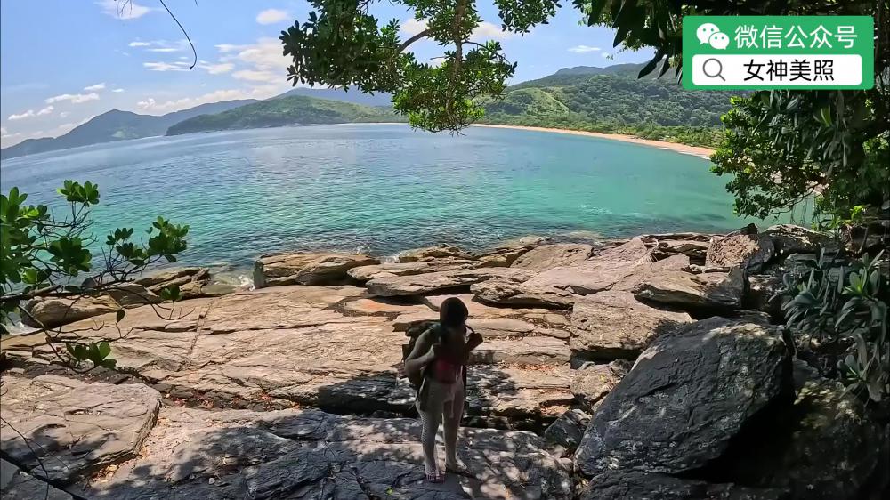 巴西女孩 海滩和潜水 _ 卡琳娜